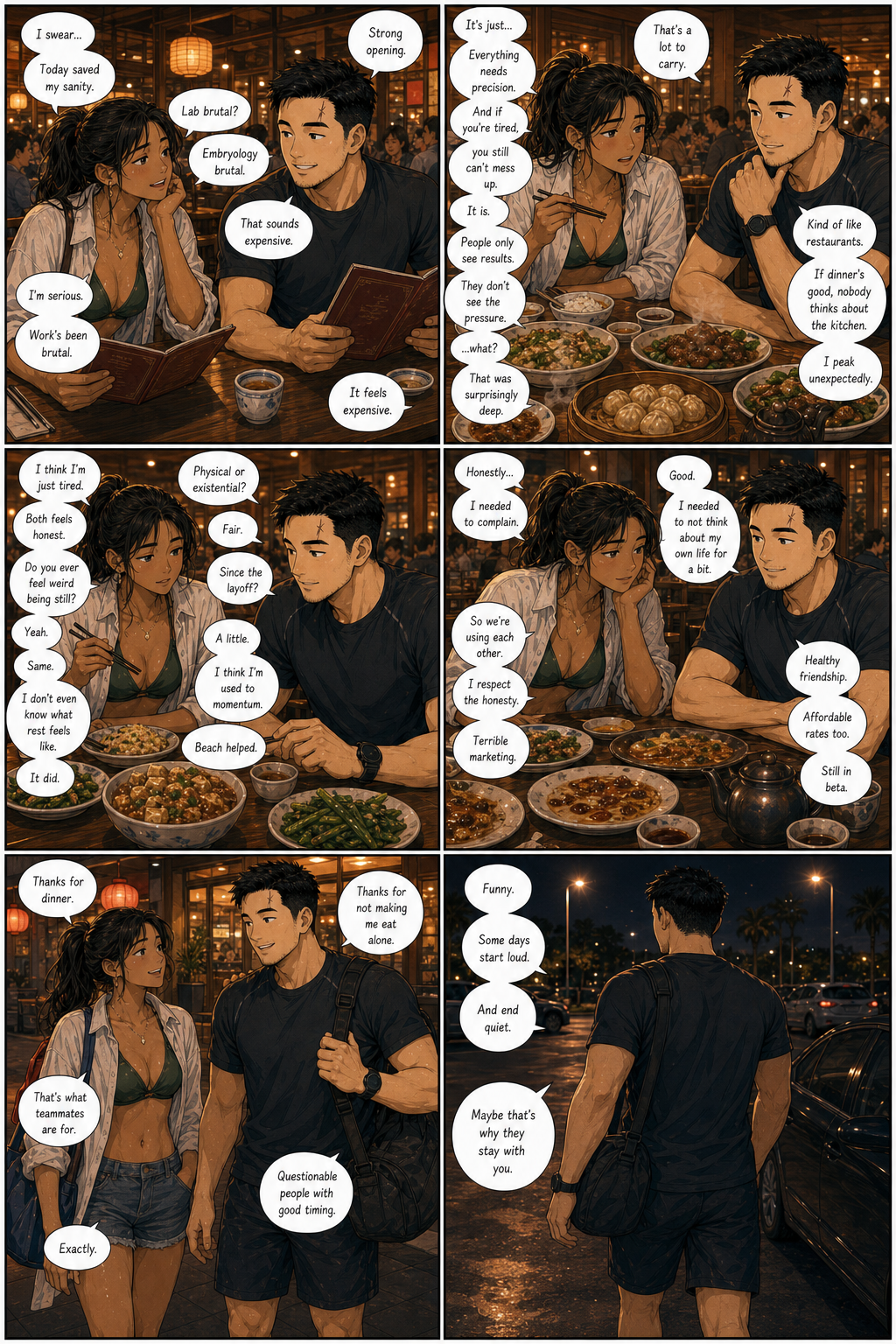 After Hours: After the beach empties and everyone heads home, some conversations continue.