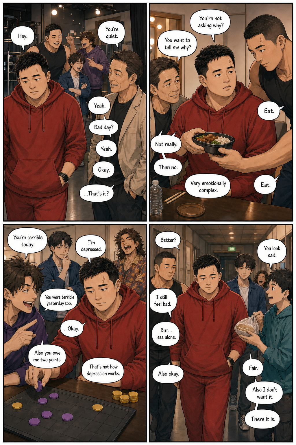 Bad Day, Good People: Tony learns that having a bad day around people does not always require explaining the whole story.