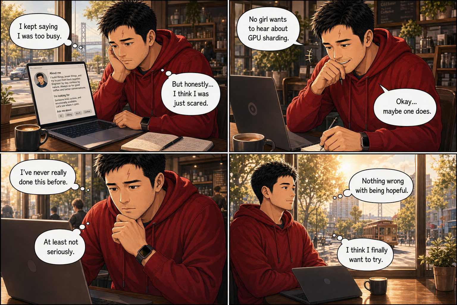 Before Hello: After years of avoiding it, Tony finally decides to seriously try dating.