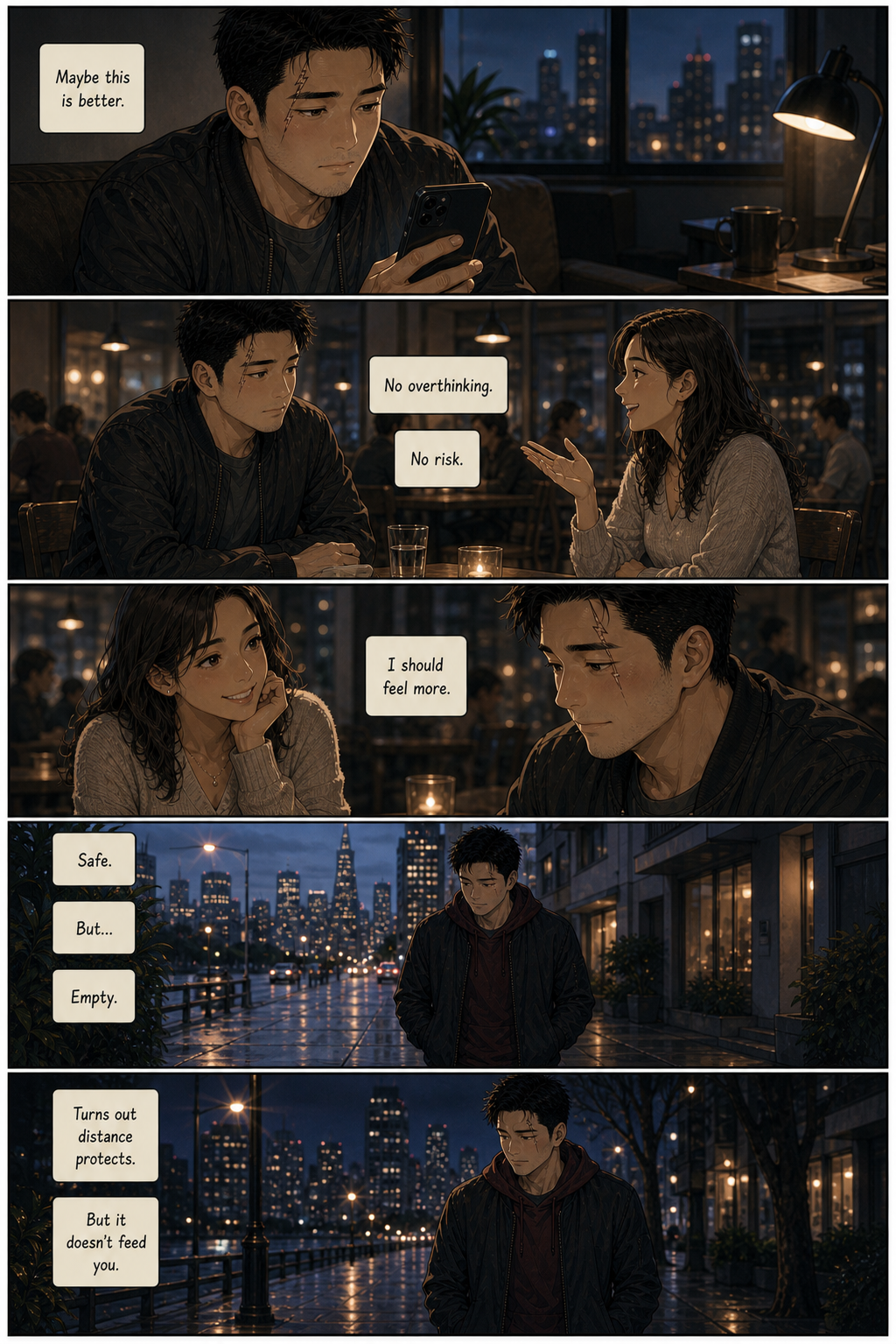 Closed Fist: Tony tries caring less and learns that distance can protect without nourishing him.