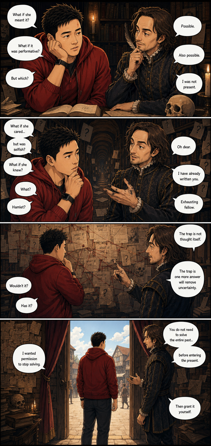 Hamlet Would Like A Word: Tony learns that thinking becomes rumination when the same questions stop bringing anything new.
