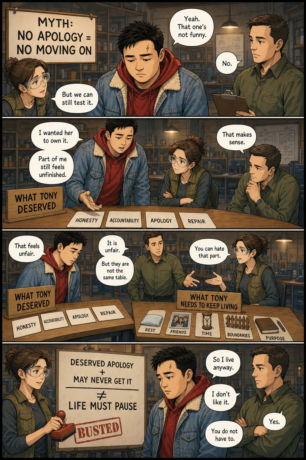 No Closure Required: Tony tests the painful myth that his future has to wait for an apology he may never receive.