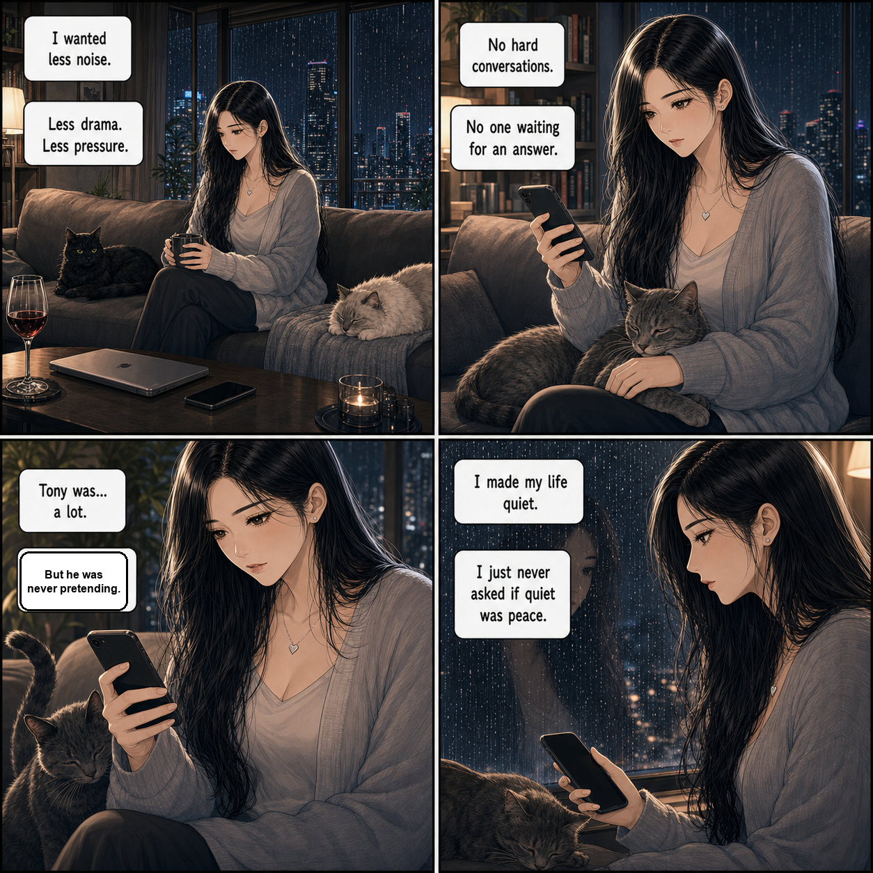 Quiet Rooms: Shemay Lee finally gets the quiet she wanted and realizes it is not the same as peace.