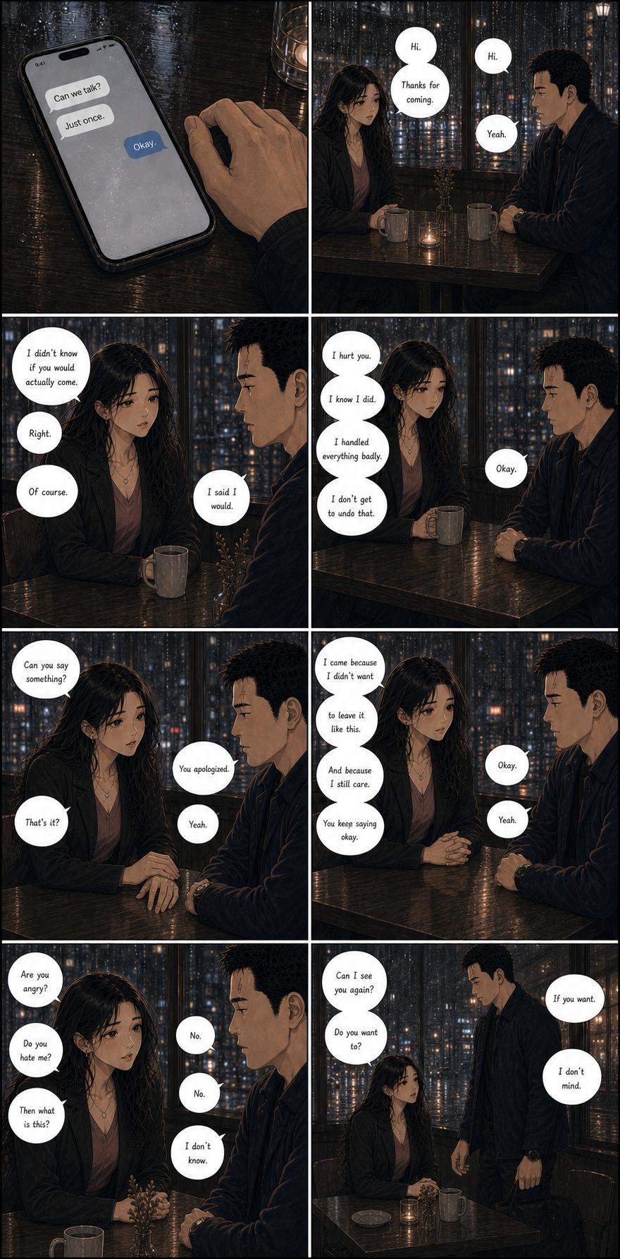 She Came Back: A layered version of Shemay Lee facing the unsettling absence where Tony's anger used to be.