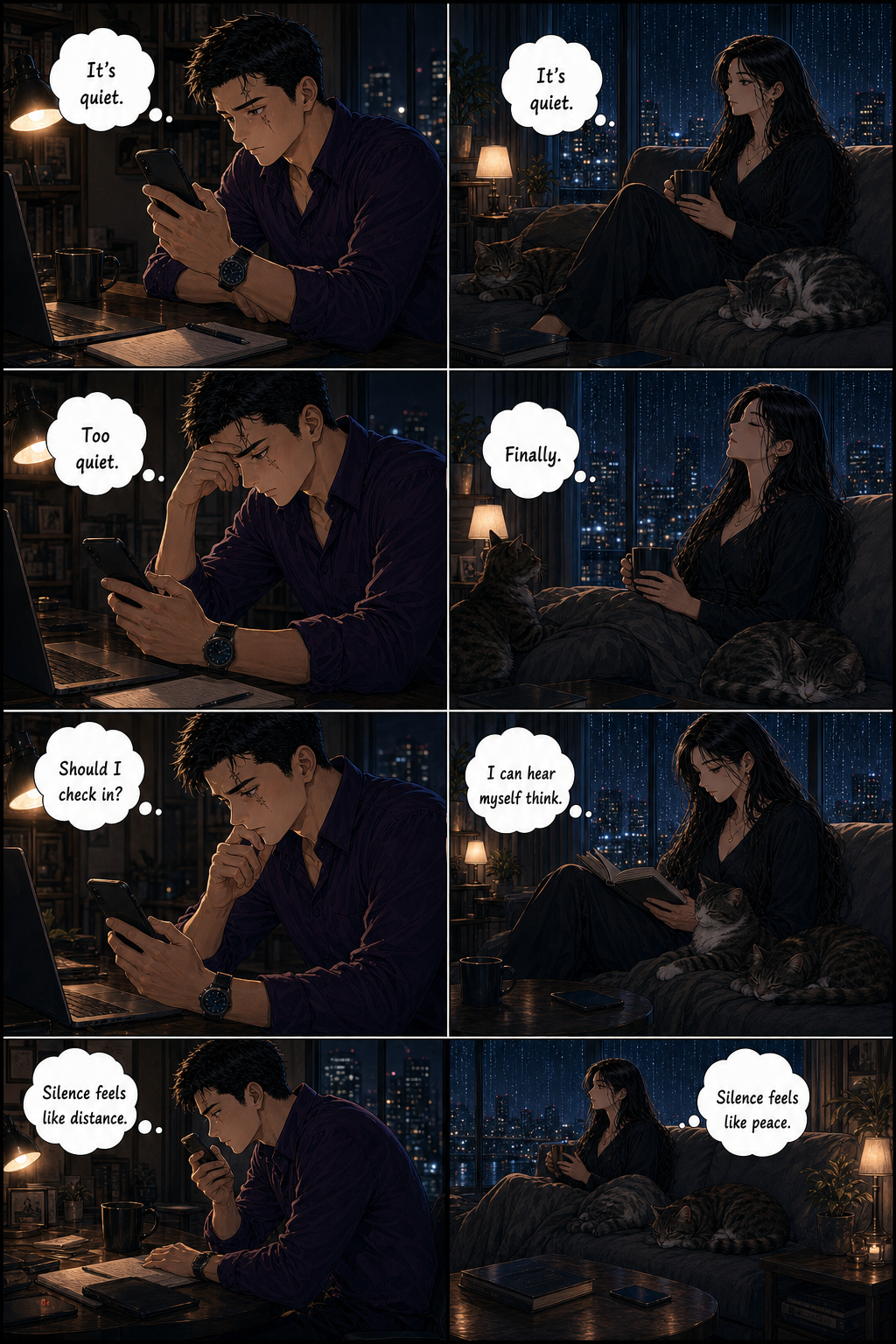 Silence: Silence comforts Shemay Lee and unsettles Tony.