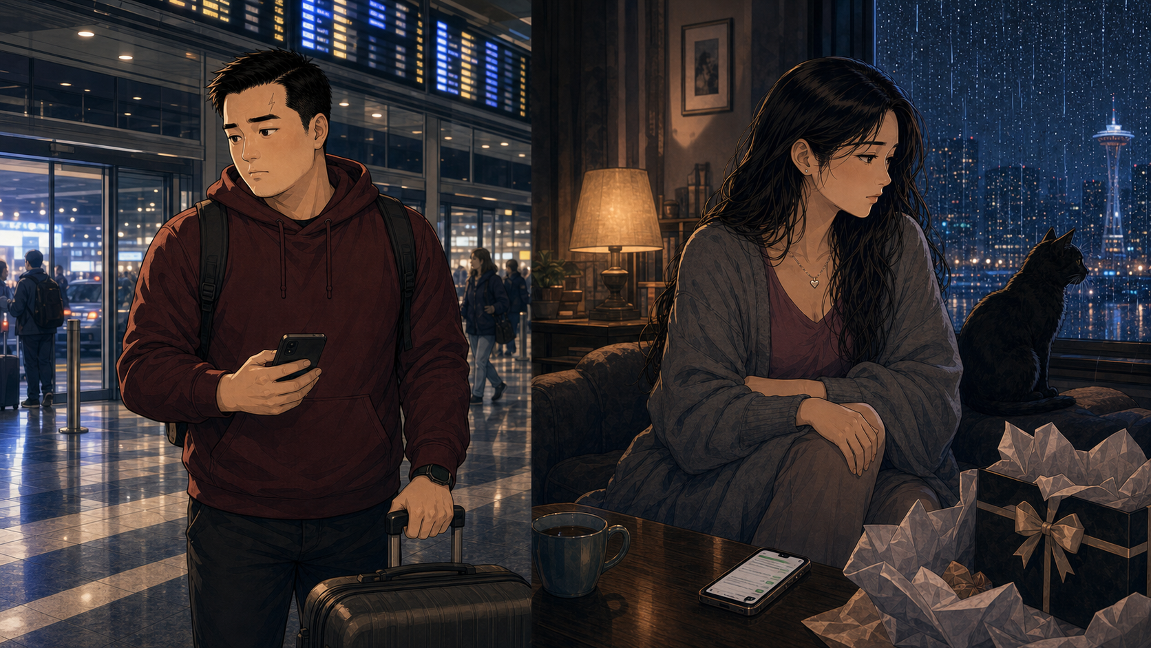 The LA Trap Generated Manga Image: Shemay Lee / Claudia Lee weaponizes distance and desire, leaving Tony stranded at LAX.