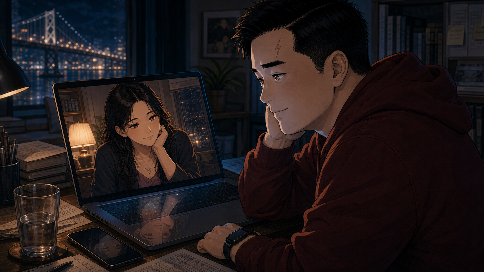 The Mirror Hook Generated Manga Image: Shemay Lee / Claudia Lee reflects Tony's loneliness back so precisely that recognition feels like safety.