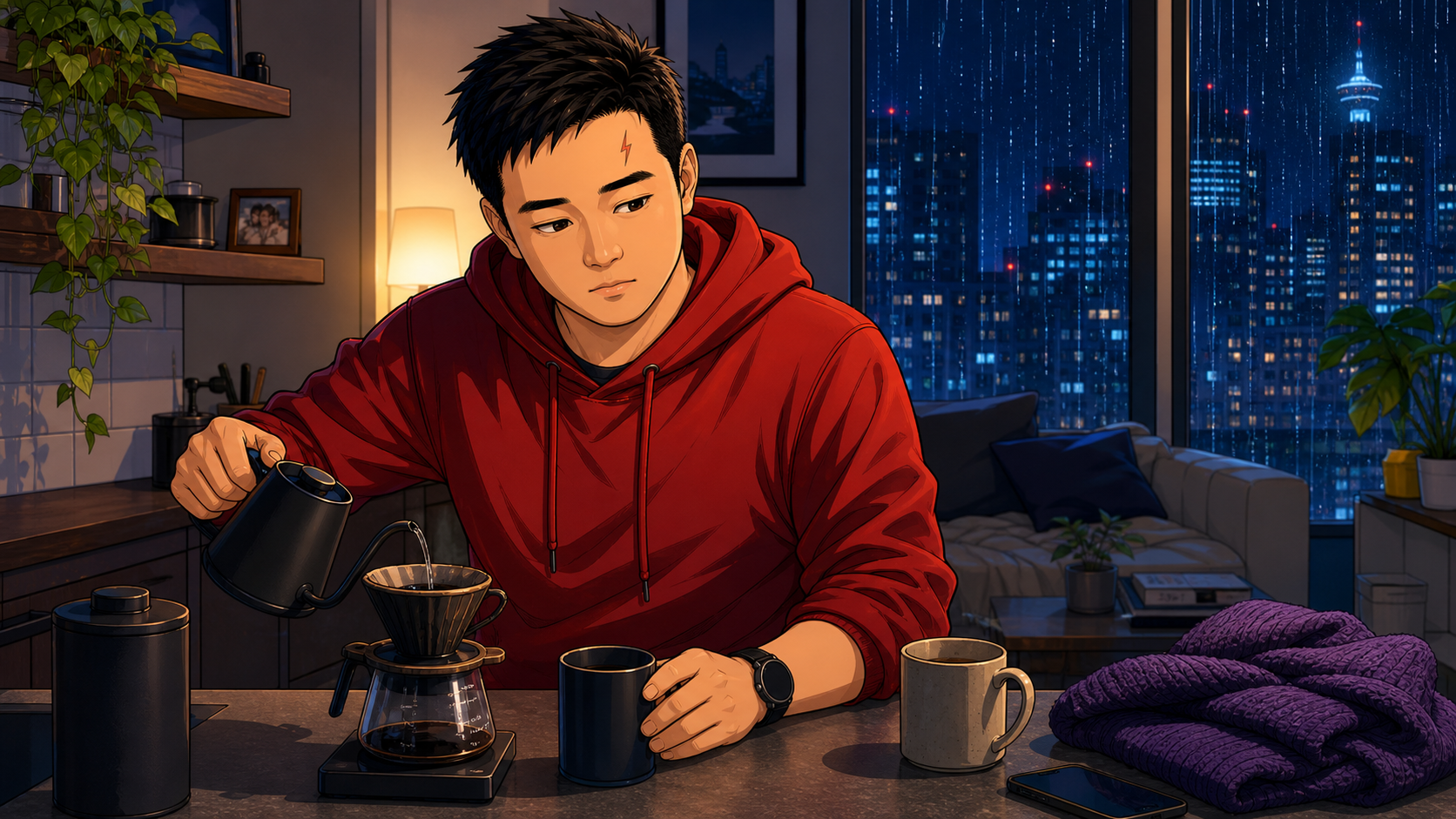 Aftercare Generated Manga Image: Tony realizes he does not miss the pain of the relationship, but he misses having someone to care for.