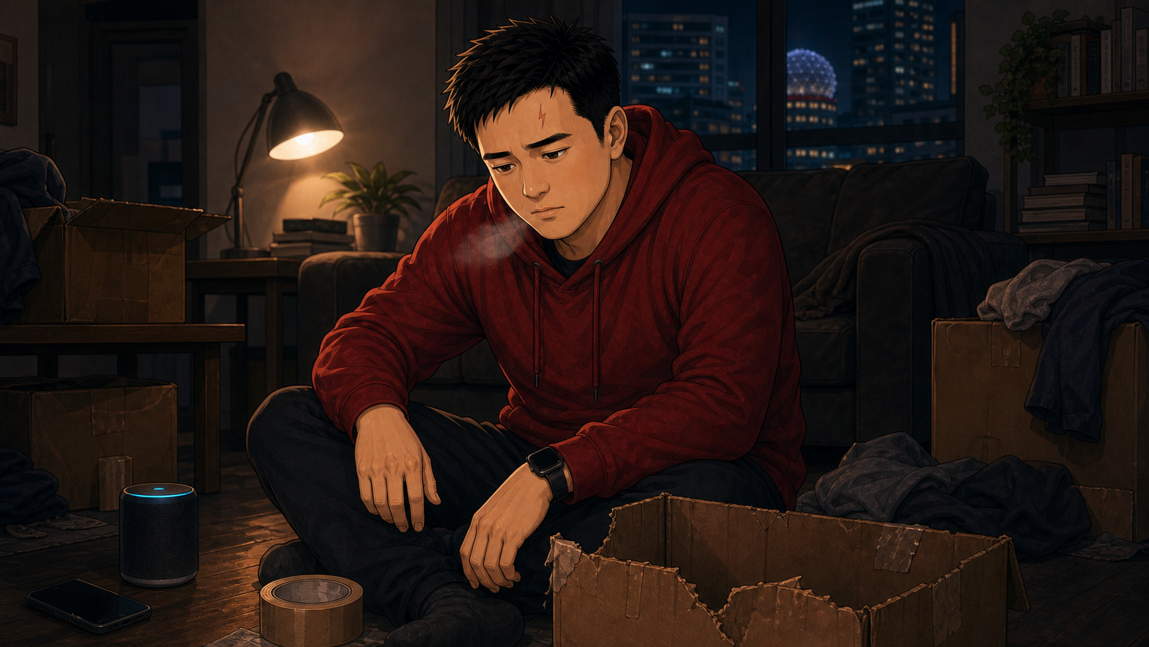 No Tears Generated Manga Image: Tony wants the sadness to leave through tears, but today it comes out through tension, movement, and a long exhale.