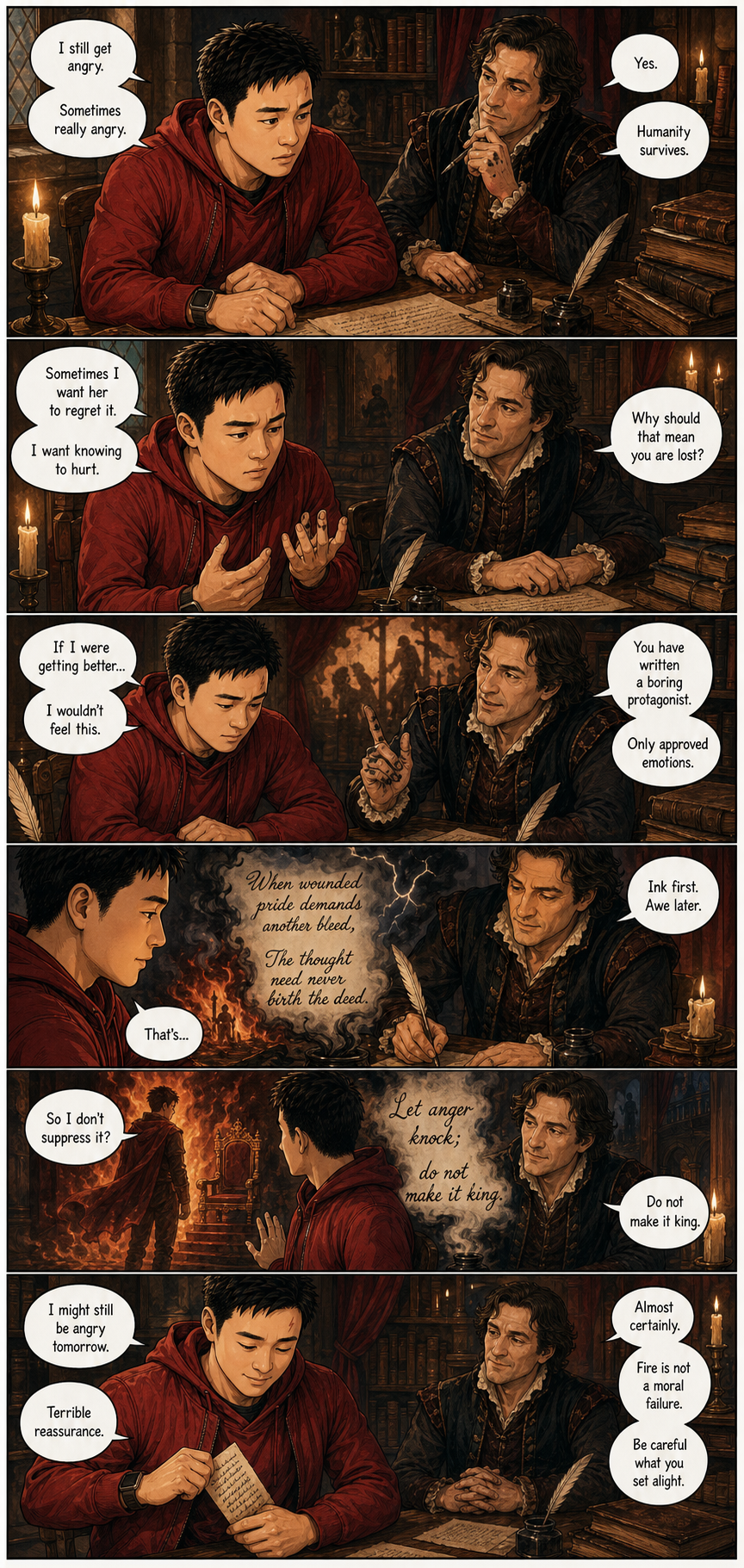 Sonnet for an Angry Man: A layered version of Tony letting anger knock without making it king.
