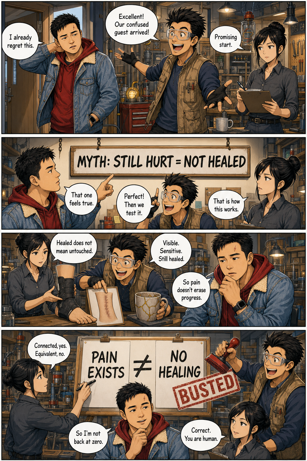 Still Healing: Tony tests the myth that pain returning means no healing ever happened.