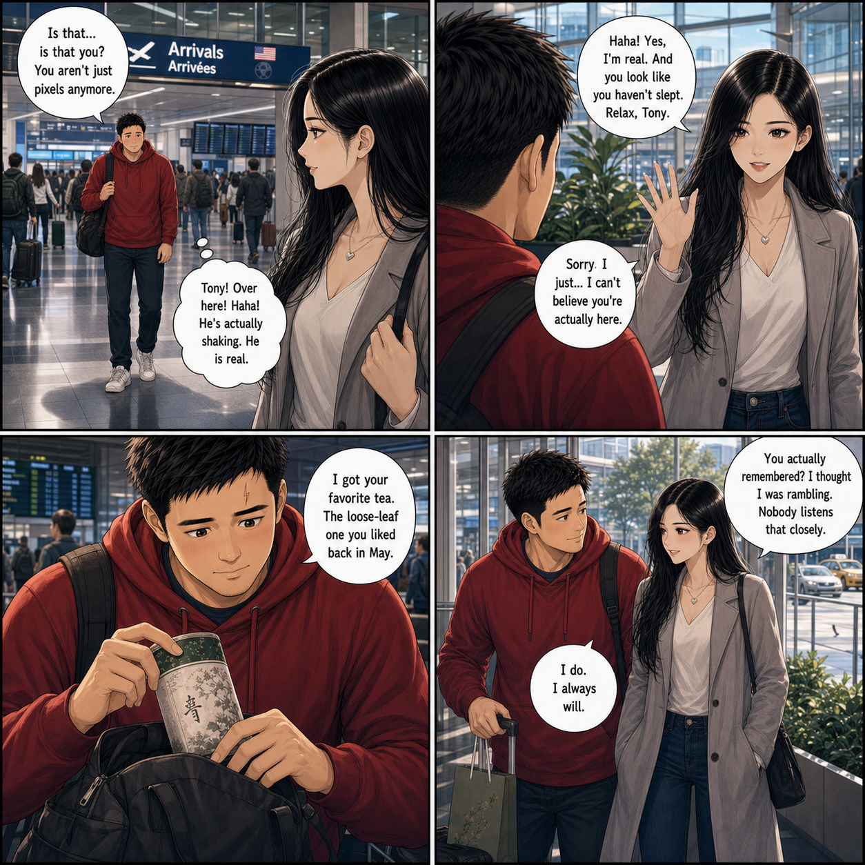 The Airport Scene: The distance between them is measured in the things they both forgot to bring.