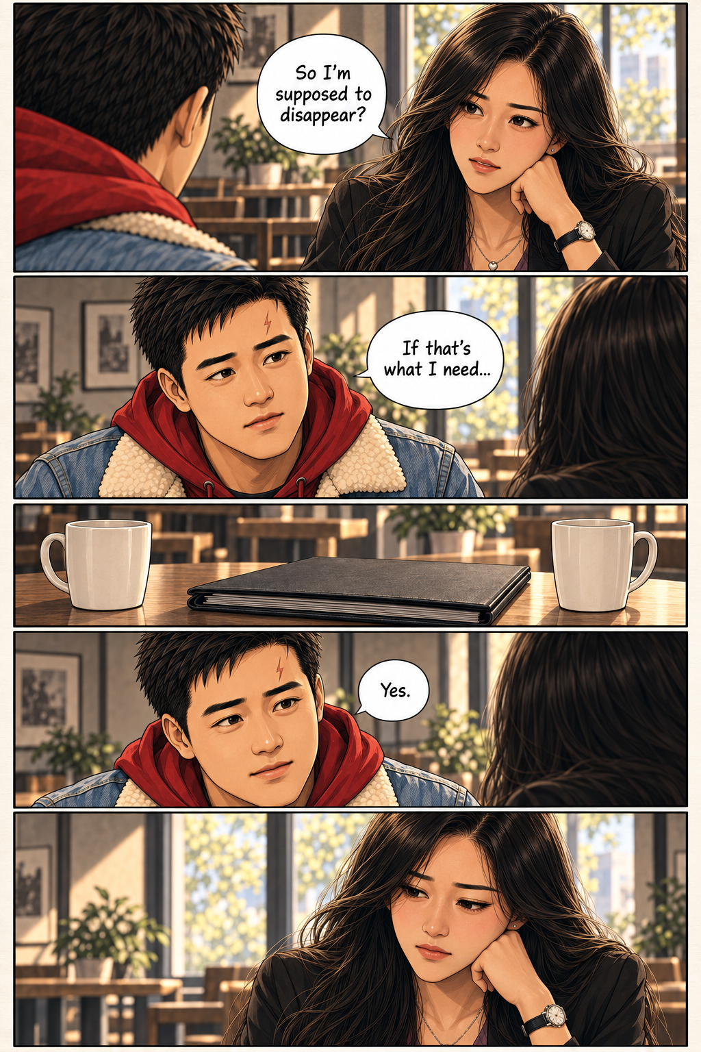 Shemay asks whether she is supposed to disappear and Tony says yes if that is what he needs.