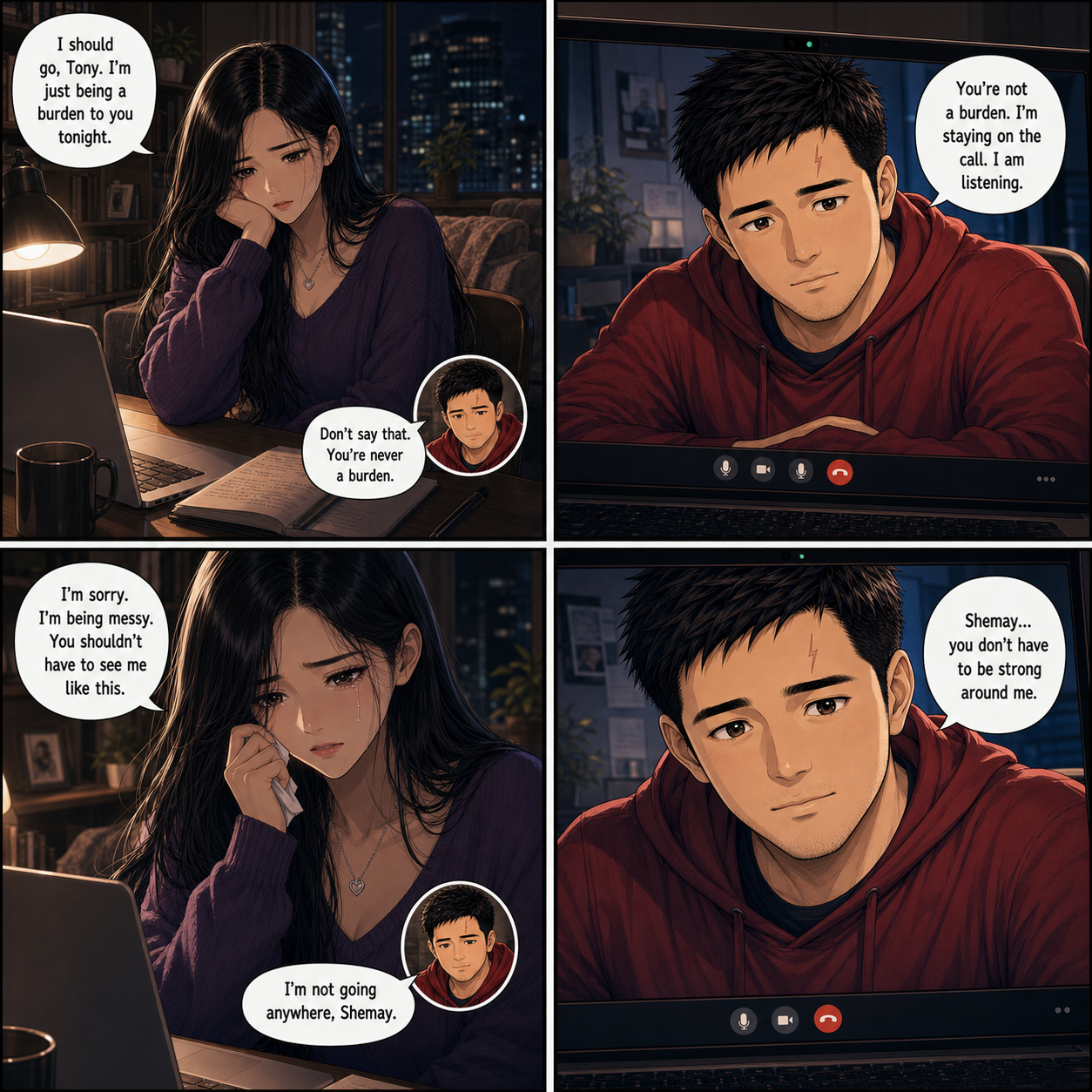 The First Person Who Stayed: Tony provides Shemay Lee with a rare moment of emotional safety during a period of intense burnout.