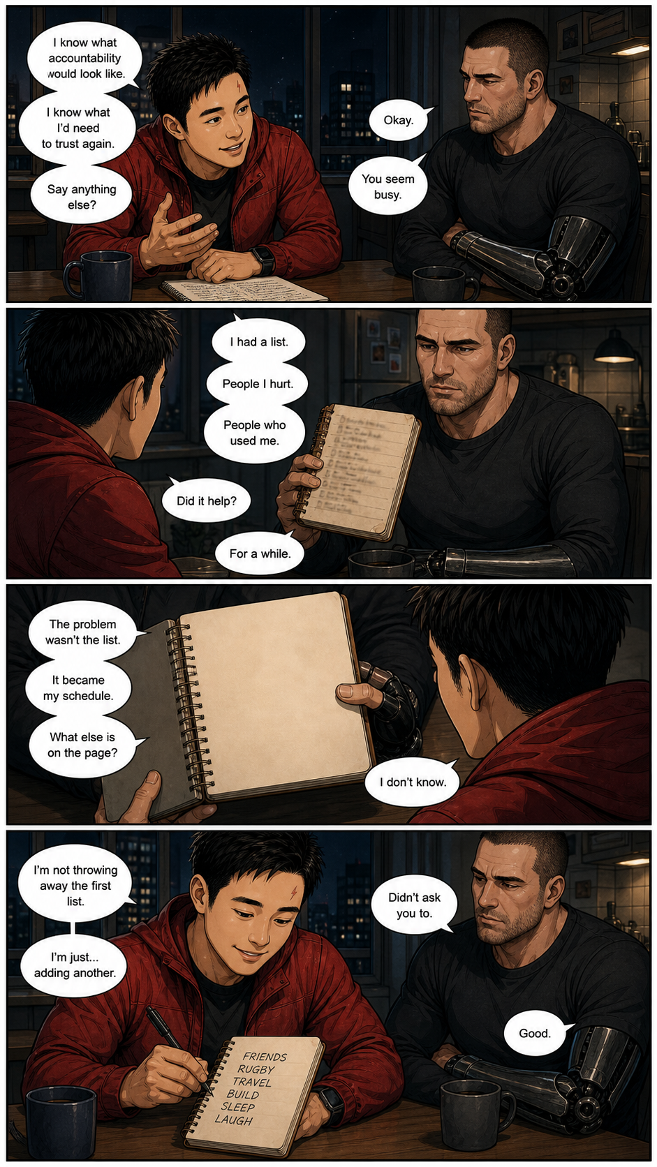The List: Tony learns that accountability can matter without becoming the whole architecture of his future.