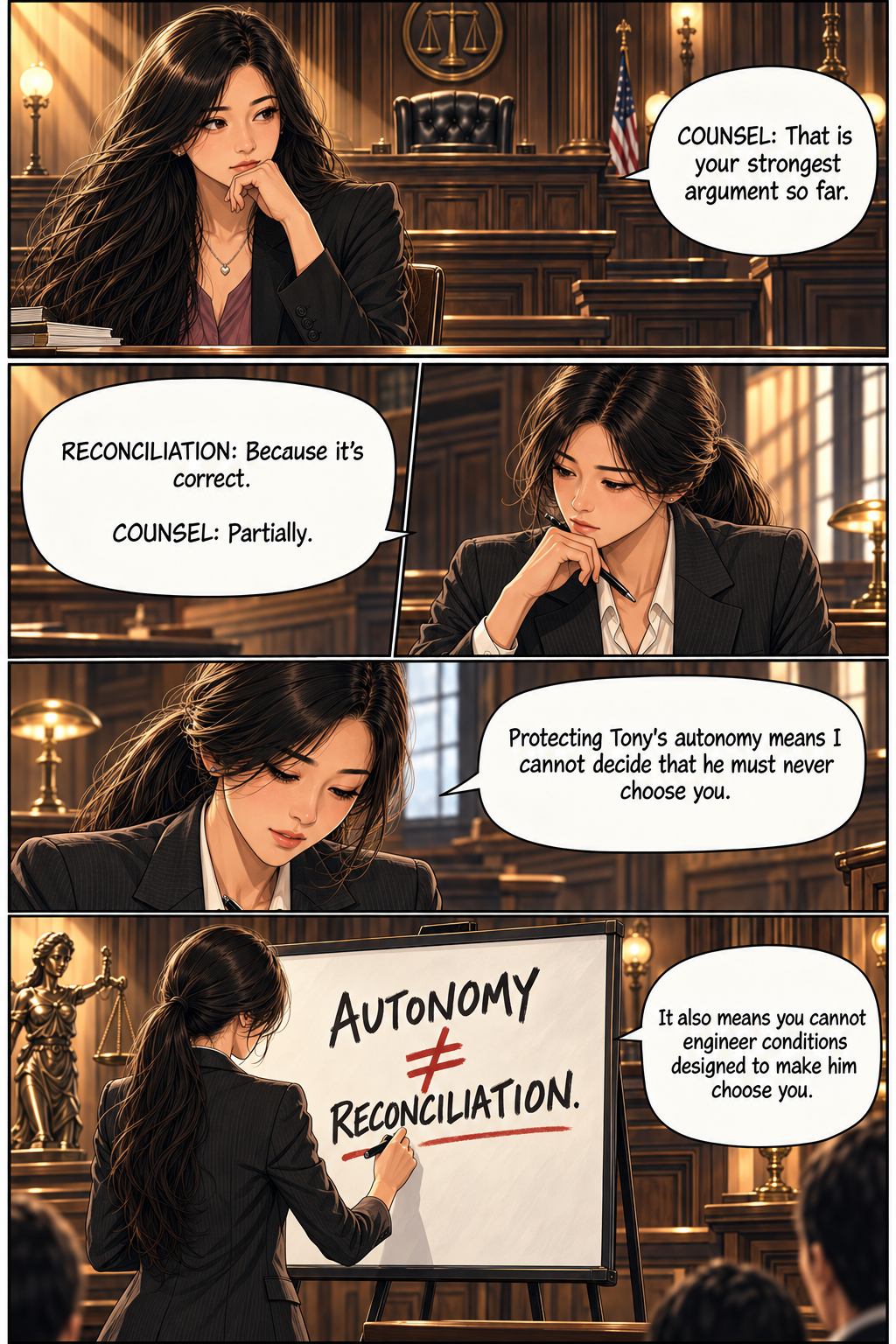 Counsel concedes the autonomy argument while separating autonomy from reconciliation.