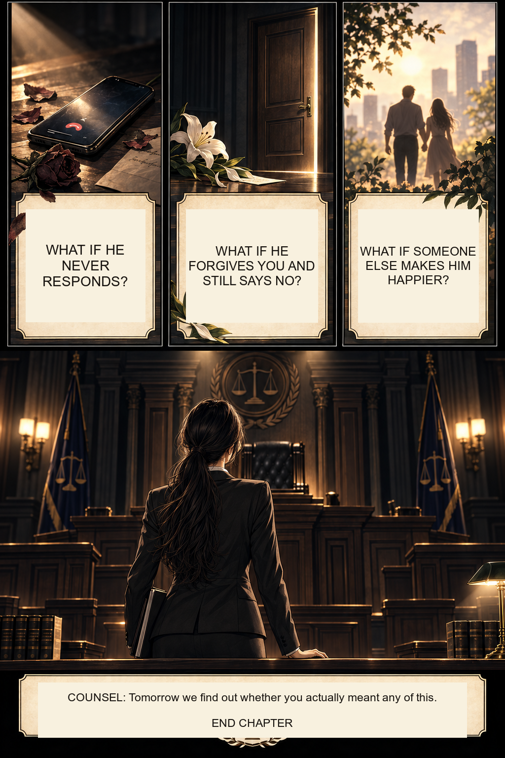 Three unanswered questions become exhibits for the coming cross-examination.
