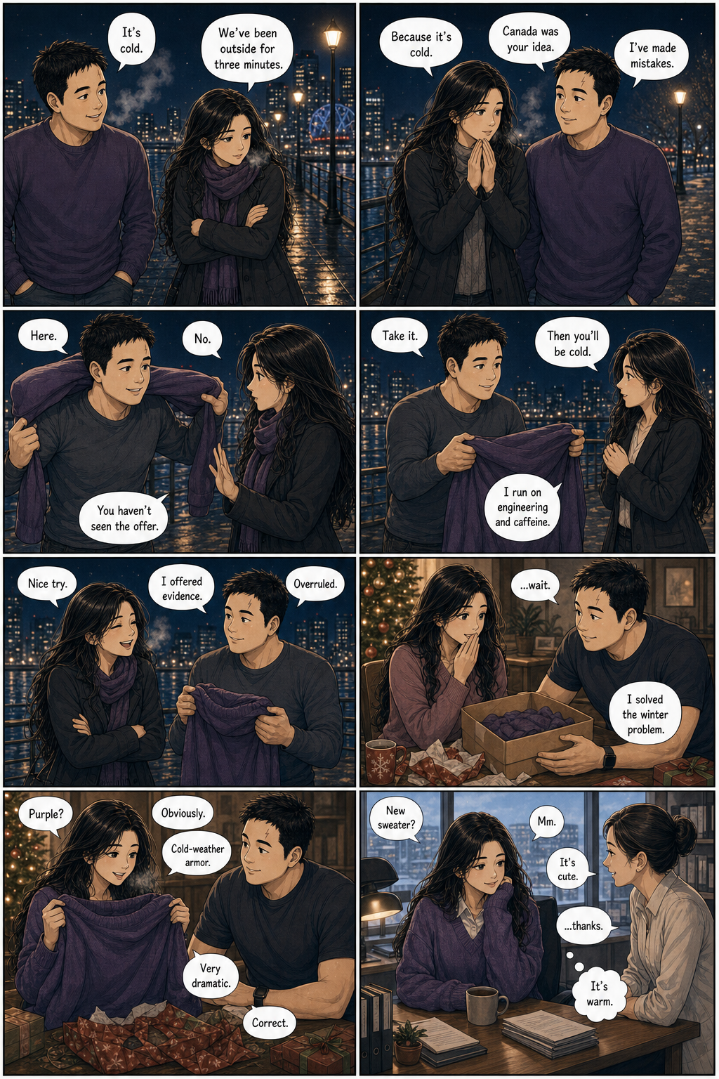 The Purple Sweater: Winter became easier when Tony stopped trying to lend warmth and started trying to keep it with Shemay Lee.